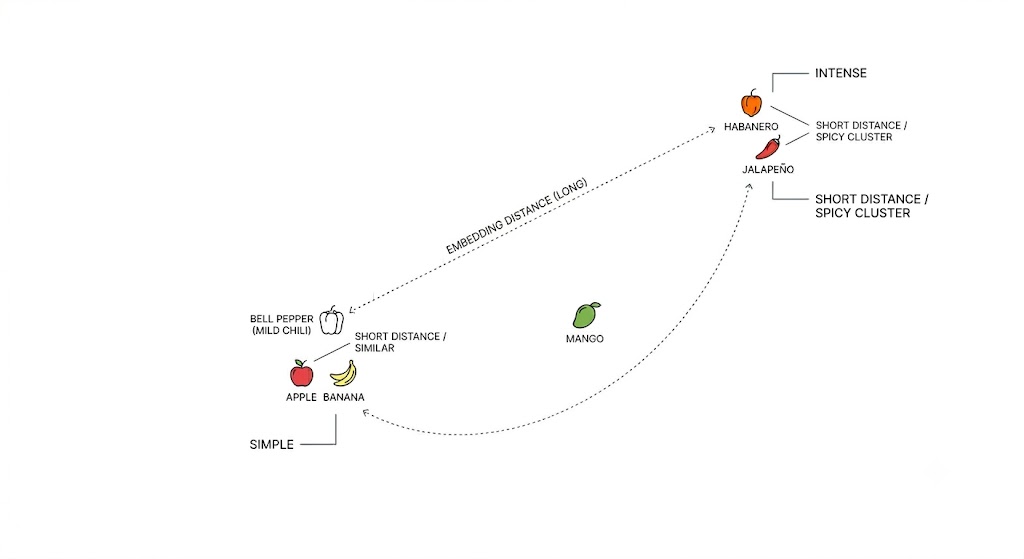 Vector Embedding Explained with an example "Apple"